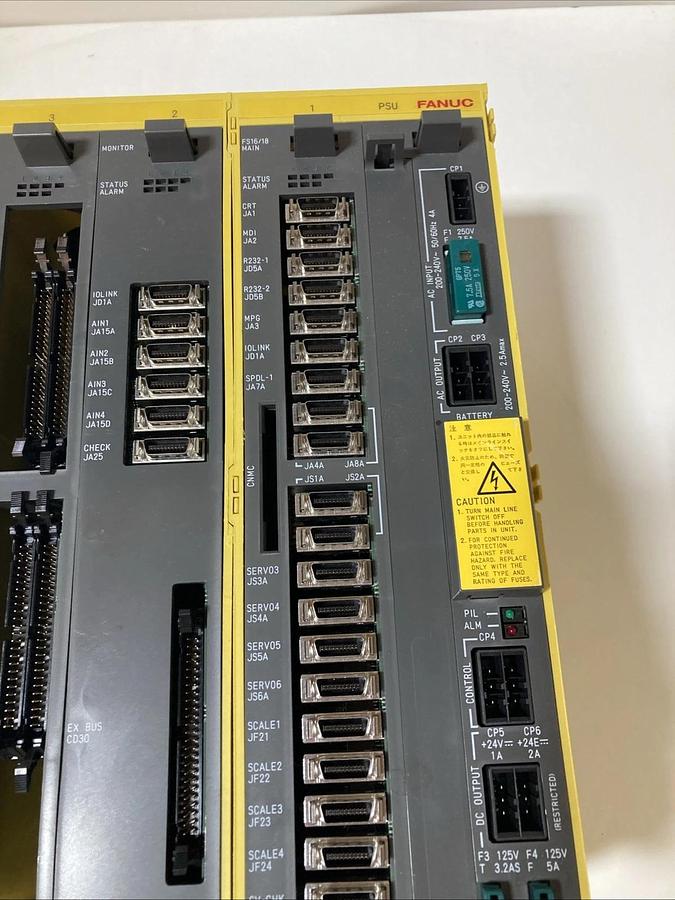 Used FANUC Roboshot Control Module Rack: I/O, Monitor, FS16/18 MAIN, PSU AI | WORKING