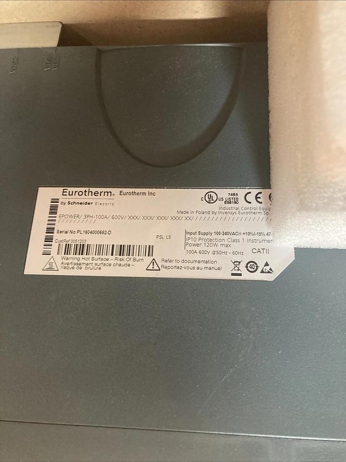 Eurotherm EPOWER/3PH-100A/600V Power Controller Module 100A 600V | U.S.A. SELLER