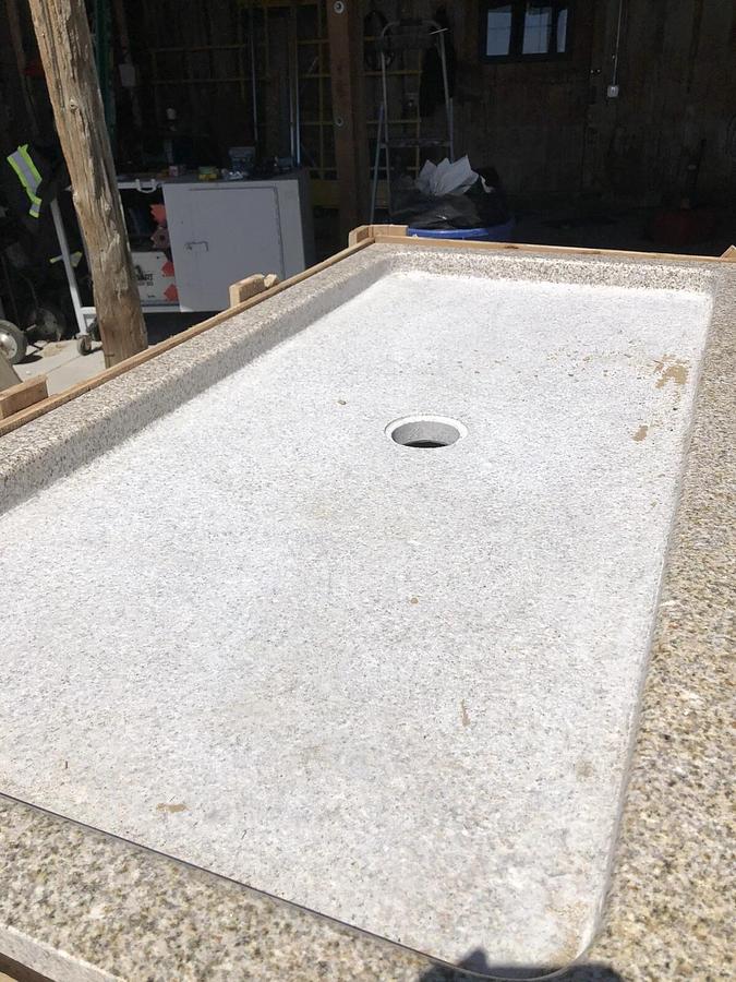 80 NEW Granite shower pans Beautiful Shangdong Rust 60”x32”x4.5 Single Threshold