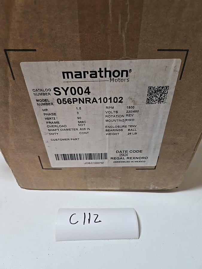 Used Marathon motors 056PNRA10102
