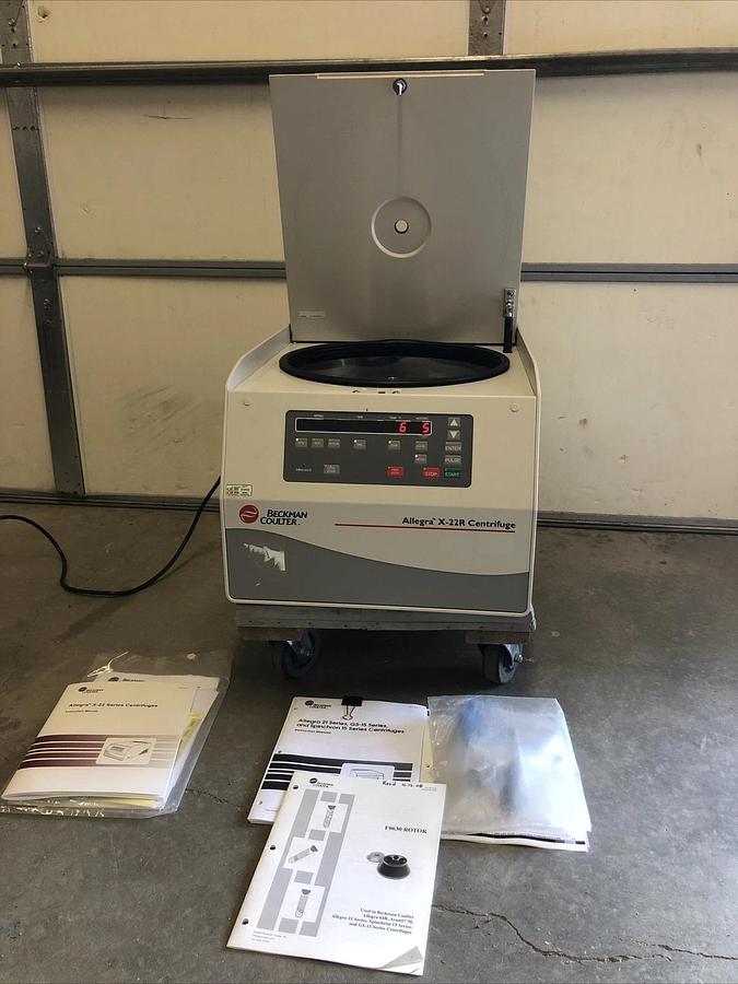 Used Beckman Coulter Allegra X-22R Refrigerated centrifuge W/F0630 Rotor-Basic Test*
