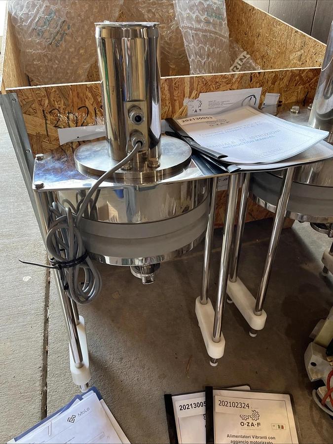 Used 2 O.ZA.F. TS & TV Vibratory Bowl Feeder & Bulk Hopper System | *SEE DESCRIPTION*