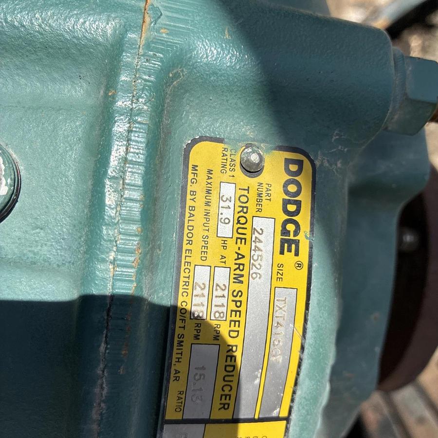 Used DODGE® 244526 TXT415CT Torque-Arm Speed REDUCER 15.13 Ratio 2118 RPM USED