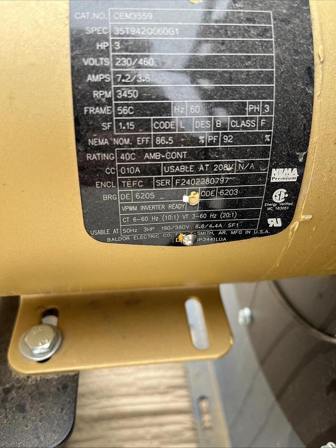 NEW Plymovent TEV Industrial Exhaust Extraction Fan Vehicle Fume | U.S.A. SELLER