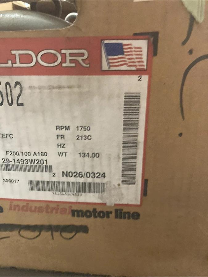 NEW Baldor Motor CD7502 2HP 1750rpm | U.S.A. SELLER