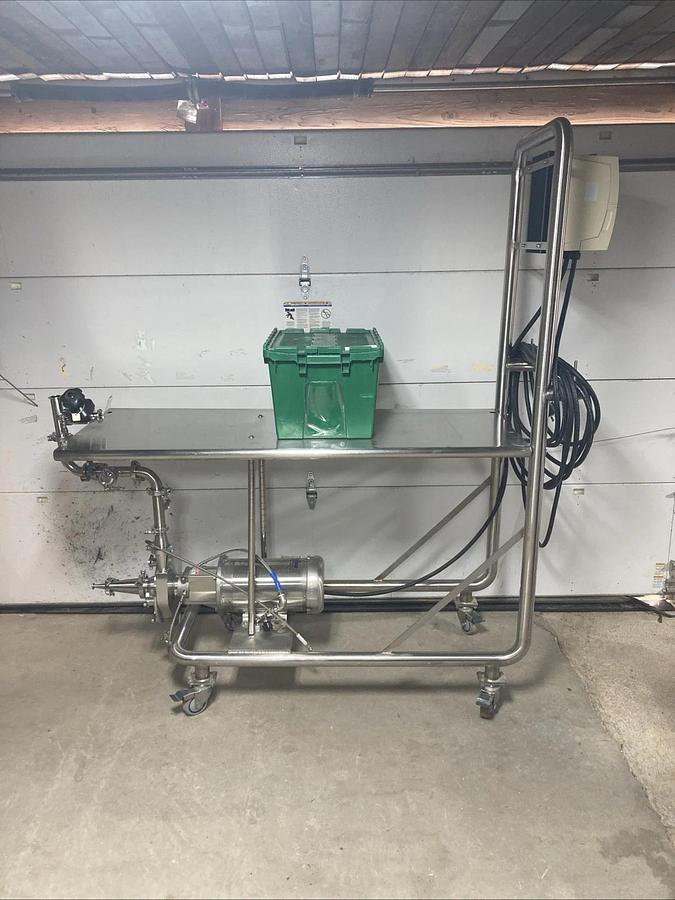 Used FULL SETUP Fristam Pump FPR742-150 and Controller with Stainless Table | U.S.A.