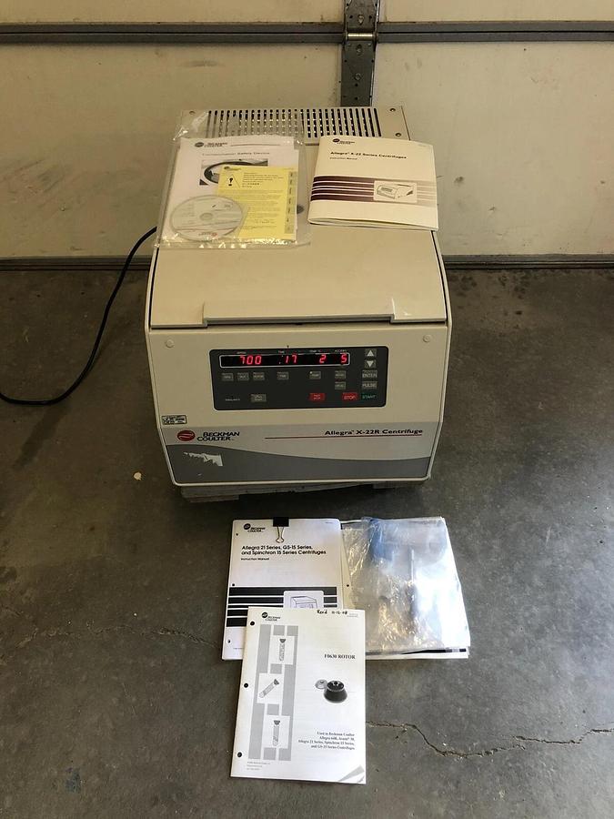 Used Beckman Coulter Allegra X-22R Refrigerated centrifuge W/F0630 Rotor-Basic Test*