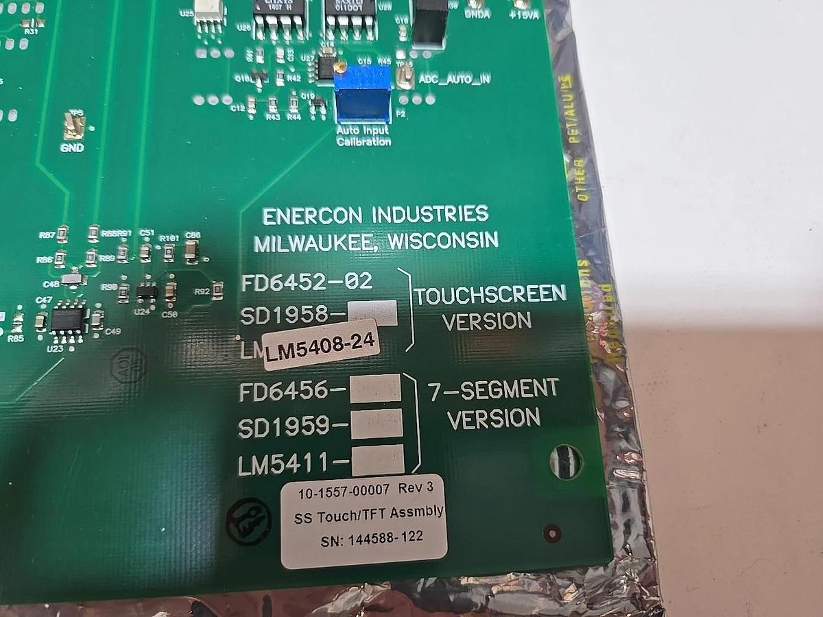 Enercon FD6452-02 Touch-Screen SS-Touch/TFT Assembly Control Board 10-1557-00007