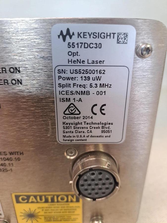 Used Keysight 5517DC30 Dual Frequency Laser Head 139uW US52500162 USED??/Untested