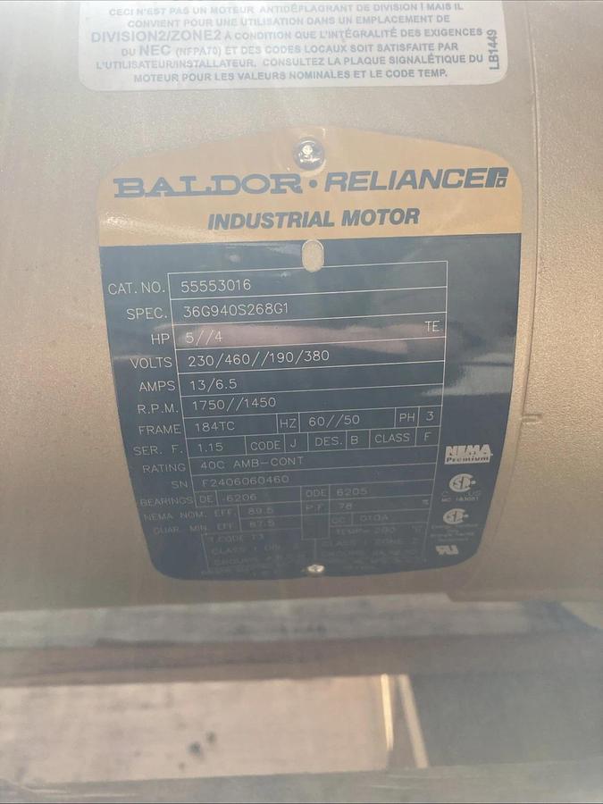 Used NEW Gardner Denver V-VCS 150 (4) Vacuum Pump w/ Baldor Motor | U.S.A. SELLER