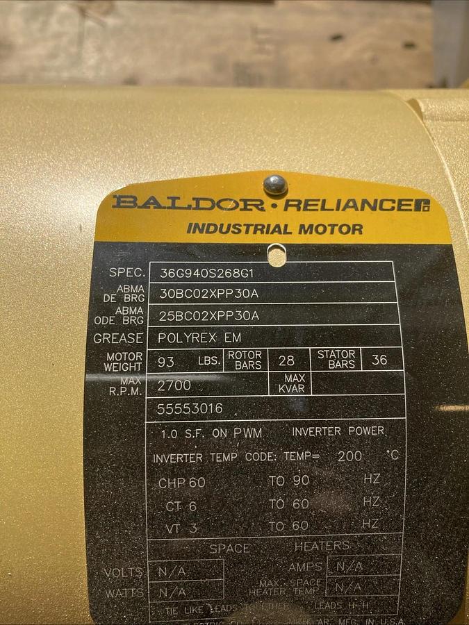 Used NEW Gardner Denver V-VCS 150 (4) Vacuum Pump w/ Baldor Motor | U.S.A. SELLER