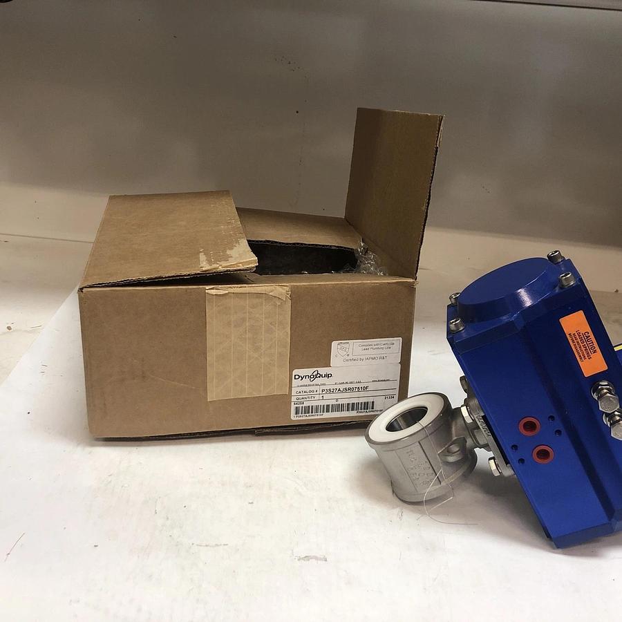 New DYNAQUIP CONTROLS P3S27AJSR07510F Pneumatically Actuated  Two-Way Ball Valve