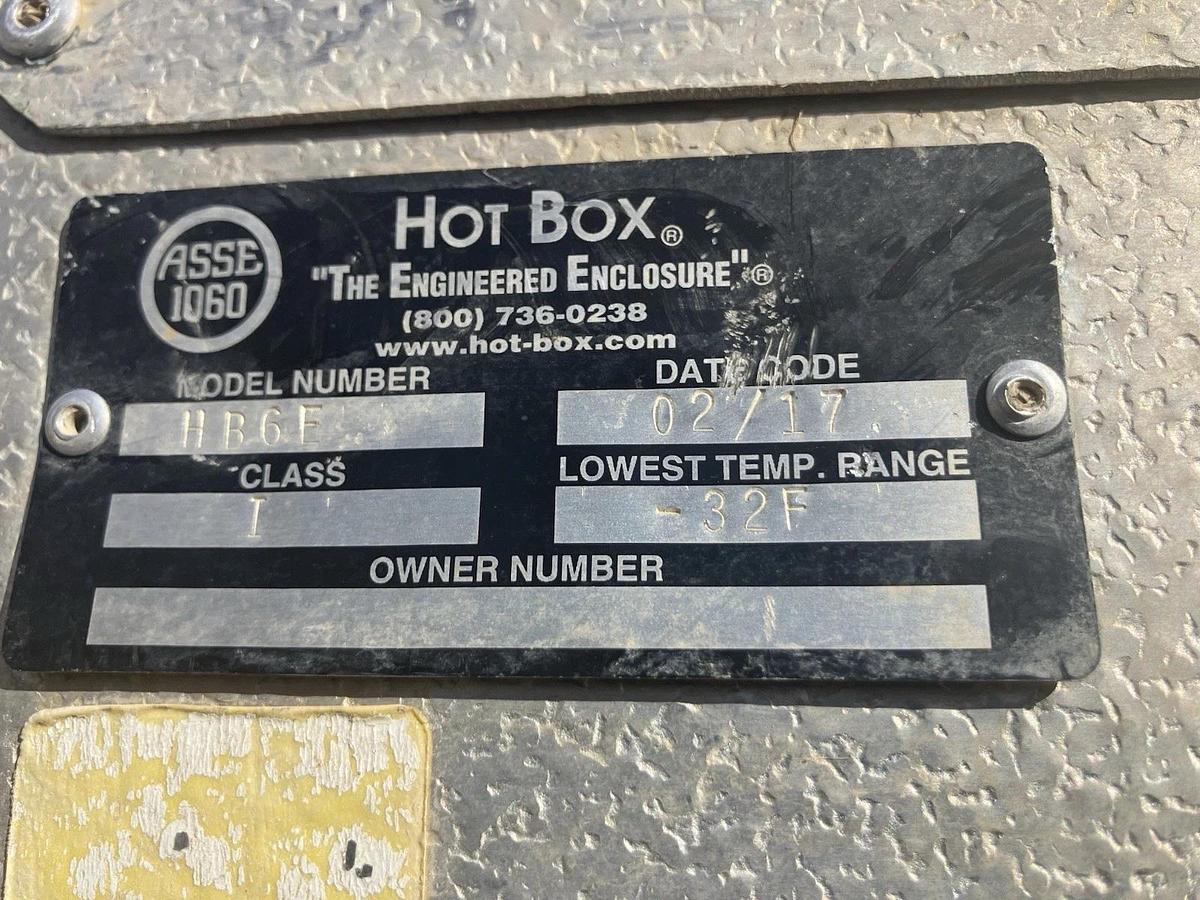 Used Hot Box Aluminum Insulated Enclosure HB6E Class 1 Box Only 108”x39”x65” USED??