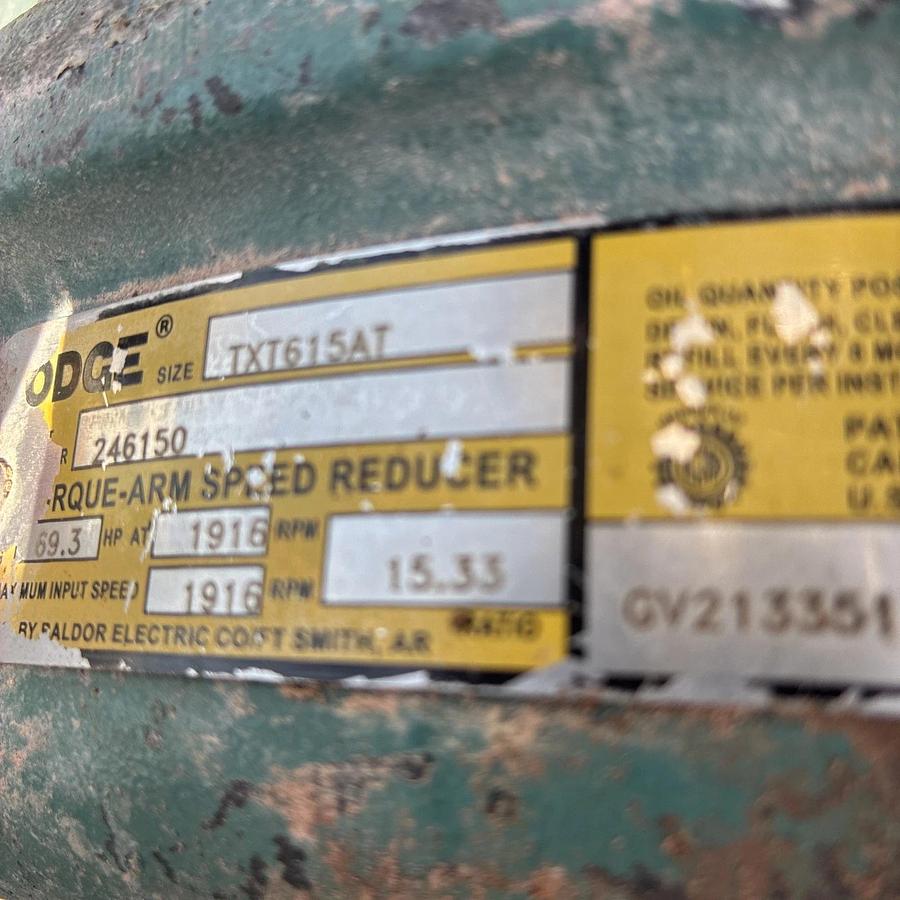 Used Dodge TXT615AT Torque-Arm Speed Reducer Model# 246150 15.33 Ratio 1716 RPM USED