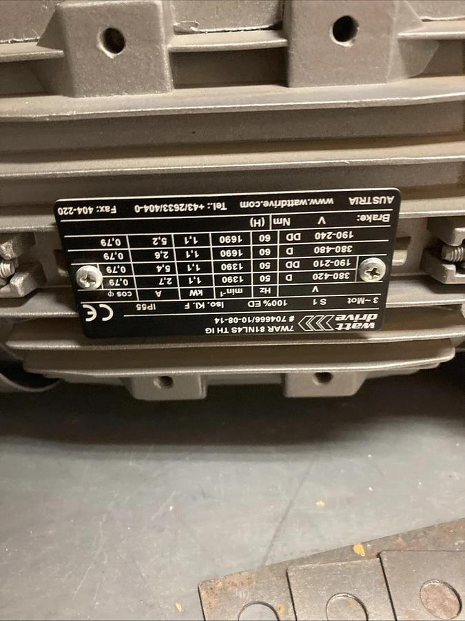 Used Holz Her 6210 Watt Drive 56S 81NL4S TH IG-RSM5015719 Gear Motor | USA SELLER