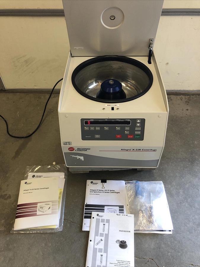 Used Beckman Coulter Allegra X-22R Refrigerated centrifuge W/F0630 Rotor-Basic Test*