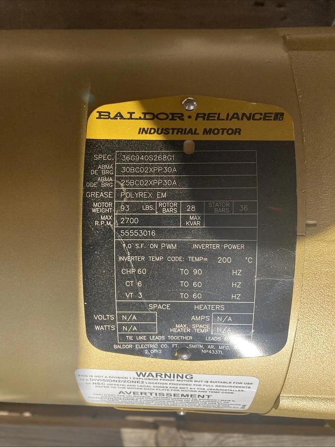 Used NEW Gardner Denver V-VCS 150 (04) Vacuum Pump w/ Baldor Motor | U.S.A. SELLER