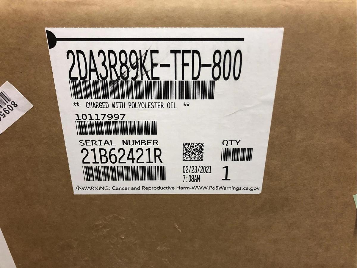 COPELAND 2DA3R89KE-TFD-800 / 2DA3R89KETFD800 (BRAND NEW) 480v 3 phase