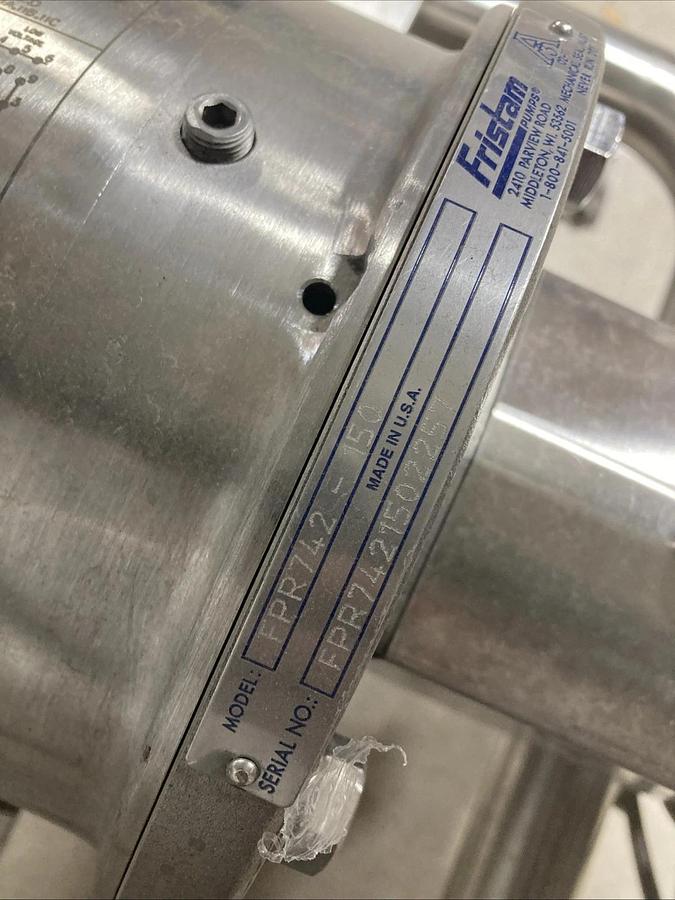 Used FULL SETUP Fristam Pump FPR742-150 and Controller with Stainless Table | U.S.A.
