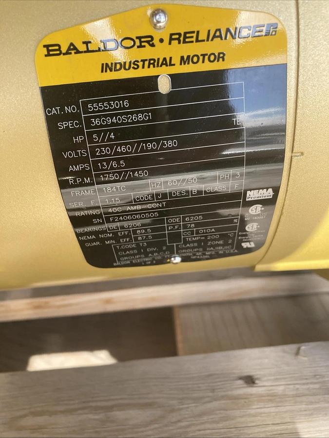 Used NEW Gardner Denver V-VCS 150 (04) Vacuum Pump w/ Baldor Motor | U.S.A. SELLER
