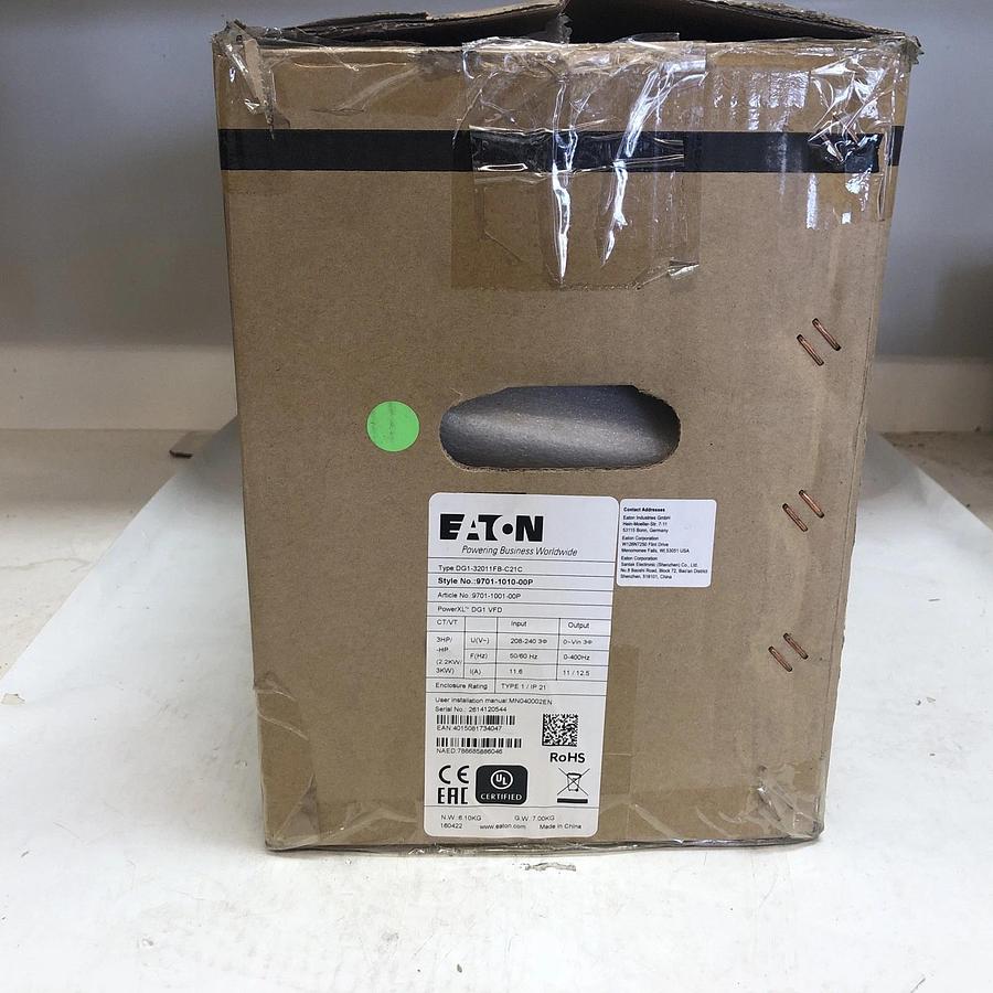 1 NEW EATON CORPORATION DG1-32011FB-C21C, Input 208-240V, Output 0~Vin, 50-60Hz