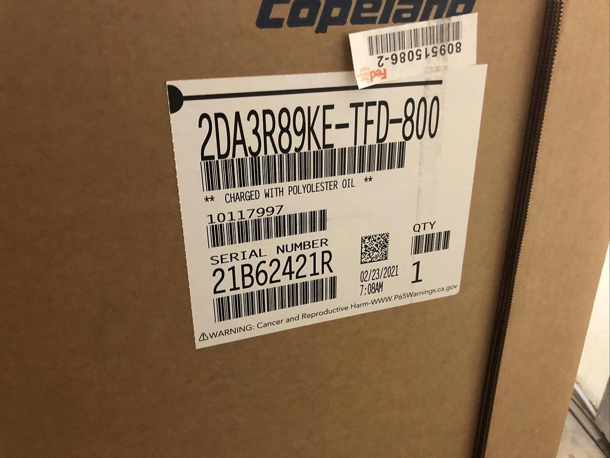 COPELAND 2DA3R89KE-TFD-800 / 2DA3R89KETFD800 (BRAND NEW) 480v 3 phase