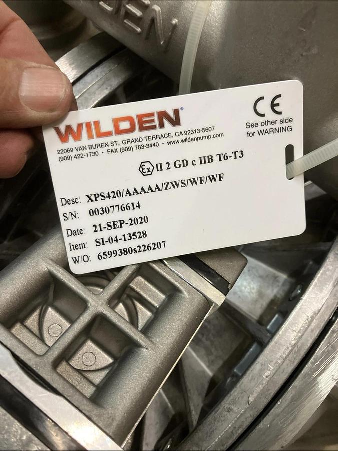 Wilden Diaphragm Pump WIL-SI-04-13528 XPS420/AAAAA/ZWS/WF/WF Diaphragm Pump
