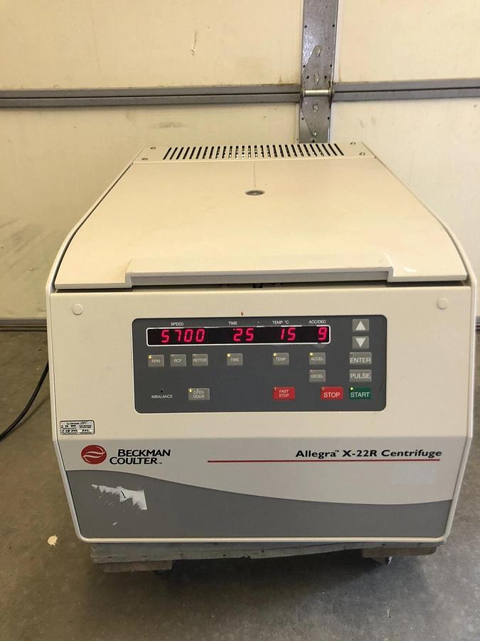 Used Beckman Coulter Allegra X-22R Refrigerated centrifuge W/F0630 Rotor-Basic Test*