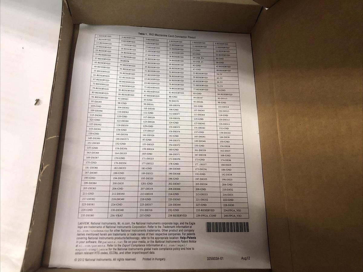 New Open Box - National Instruments sbRIO-9626,Single Board Controller *