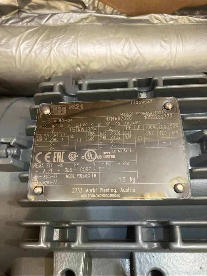 Used WEG SU 455S 3A 80-04G TH SG-5015720 Gear Motor, New In Box | U.S.A. SELLER