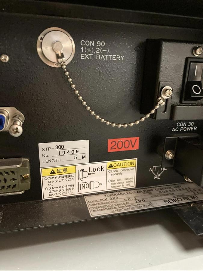 Used Seiko Seiki Turbomolecular Pump Control Unit SCU-300 POWERS ON UNTESTED | U.S.A.