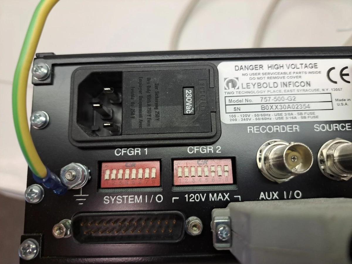 Used LEYBOLD 757-500-G2 INFICON XTC/2 DEPOSITION CONTROLLER, USED