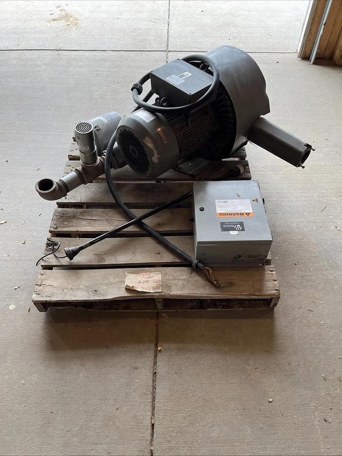 Used Good, Installed Republic HRC1102 High-Pressure Regenerative Blower | USA SELLER