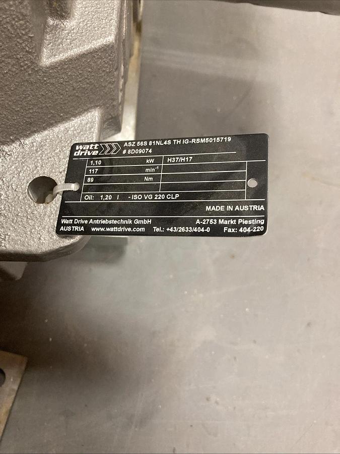 Used Holz Her 6210 Watt Drive 56S 81NL4S TH IG-RSM5015719 Gear Motor | USA SELLER