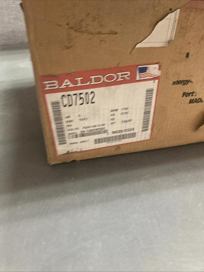 NEW Baldor Motor CD7502 2HP 1750rpm | U.S.A. SELLER