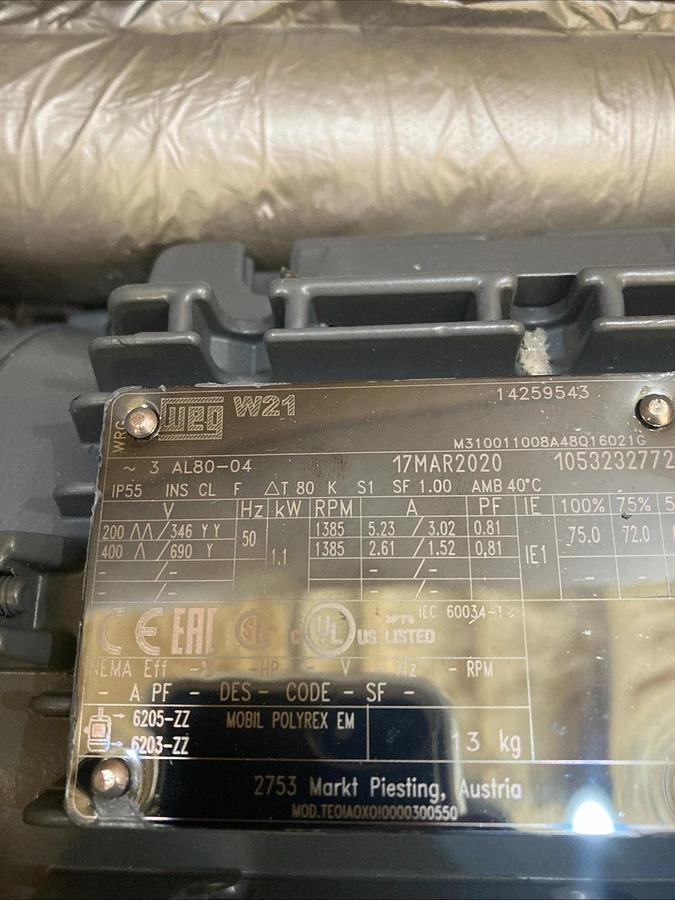 Used WEG SU 455S 3A 80-04G TH SG-5015720 Gear Motor, New In Box | U.S.A. SELLER