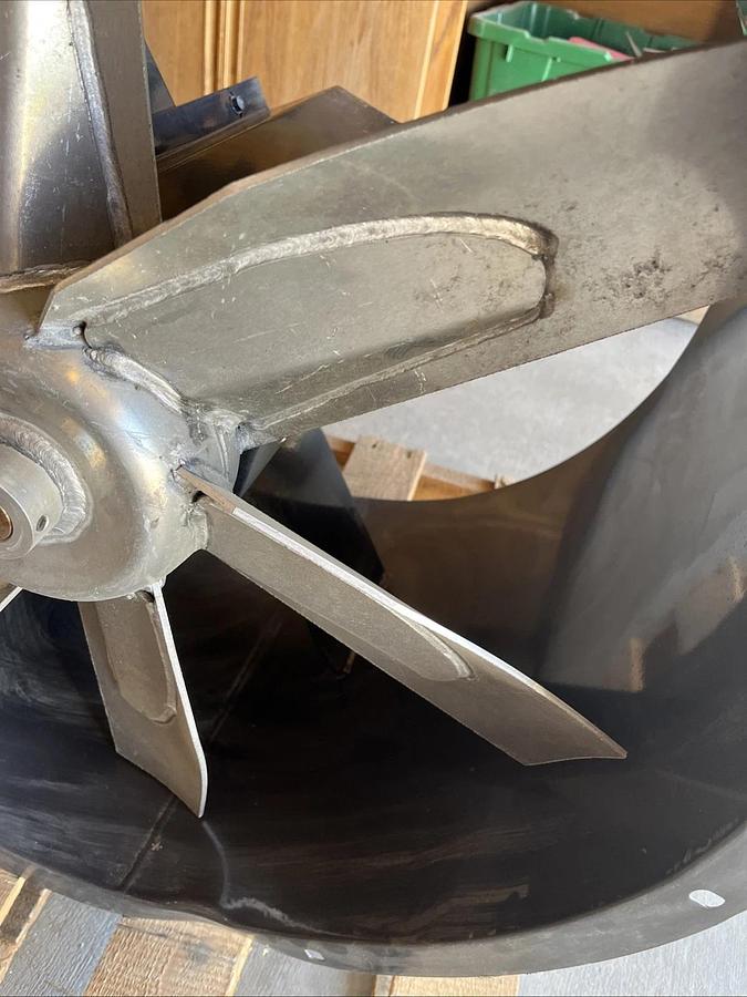 Installed, New? DAYTON 3C411 Tubeaxial Fan Clean Air 24" Blade Steel 3530 RPM