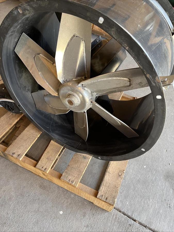 Installed, New? DAYTON 3C411 Tubeaxial Fan Clean Air 24" Blade Steel 3530 RPM