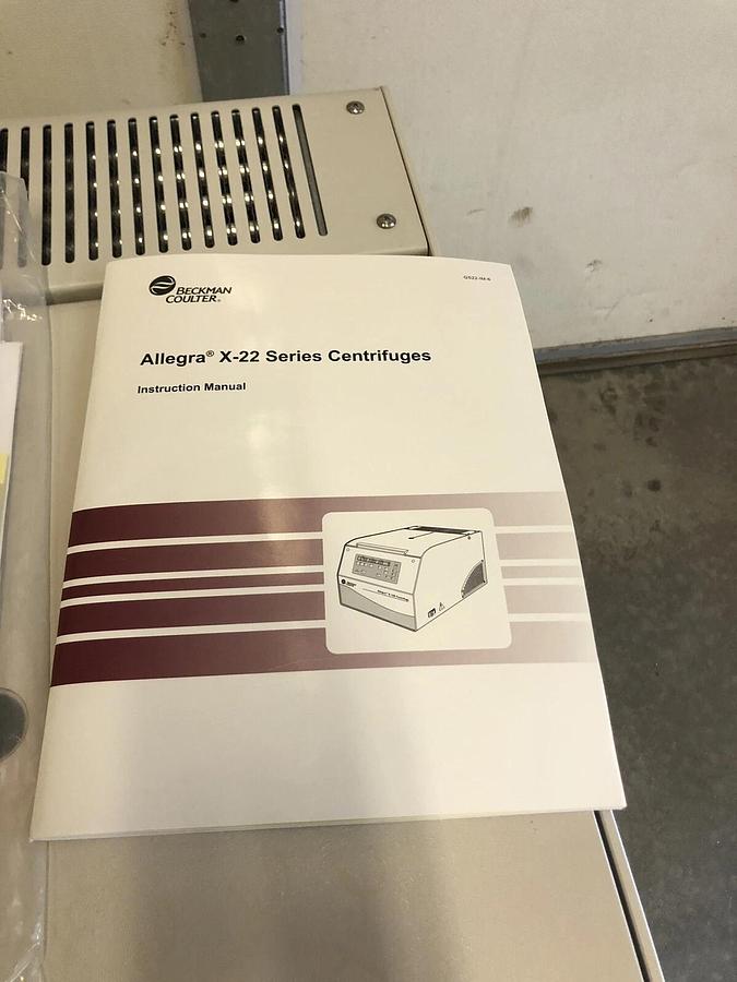 Used Beckman Coulter Allegra X-22R Refrigerated centrifuge W/F0630 Rotor-Basic Test*
