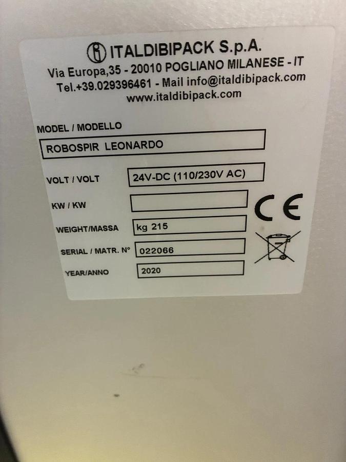 Used LEONARDO ROBOSPIR Mobile Pallet Stretch Wrapper Telescopic Robot Pallet Wrapper