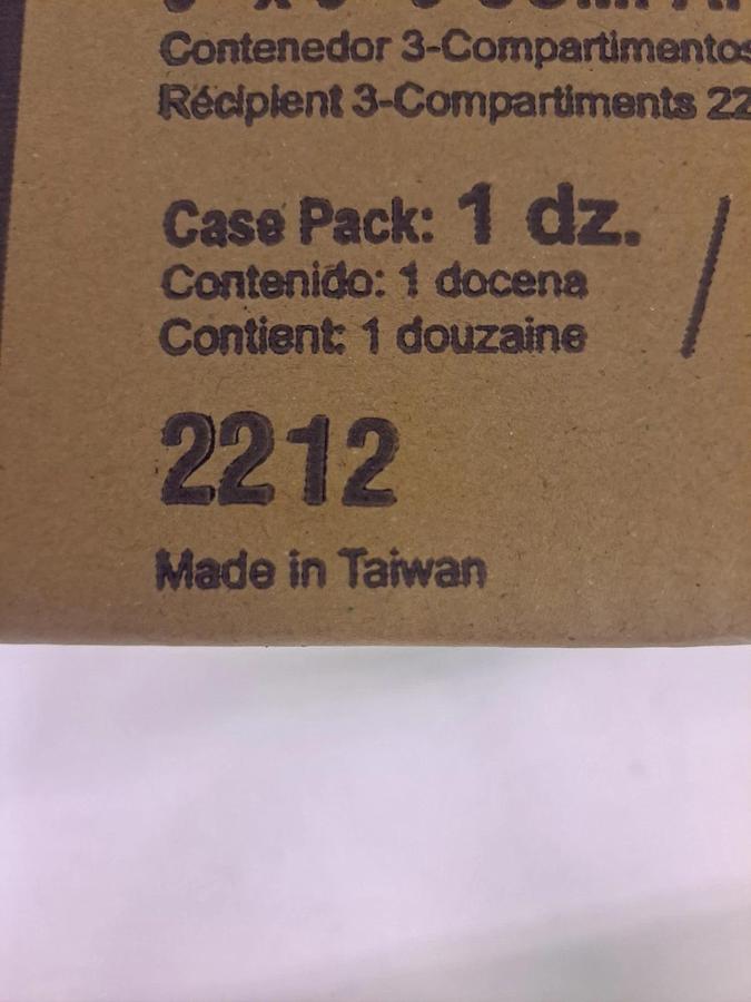 Lot of 50 Boxes GET EC-12-1-JA Eco-Takeout 3-Comp Container Jade 600ct New