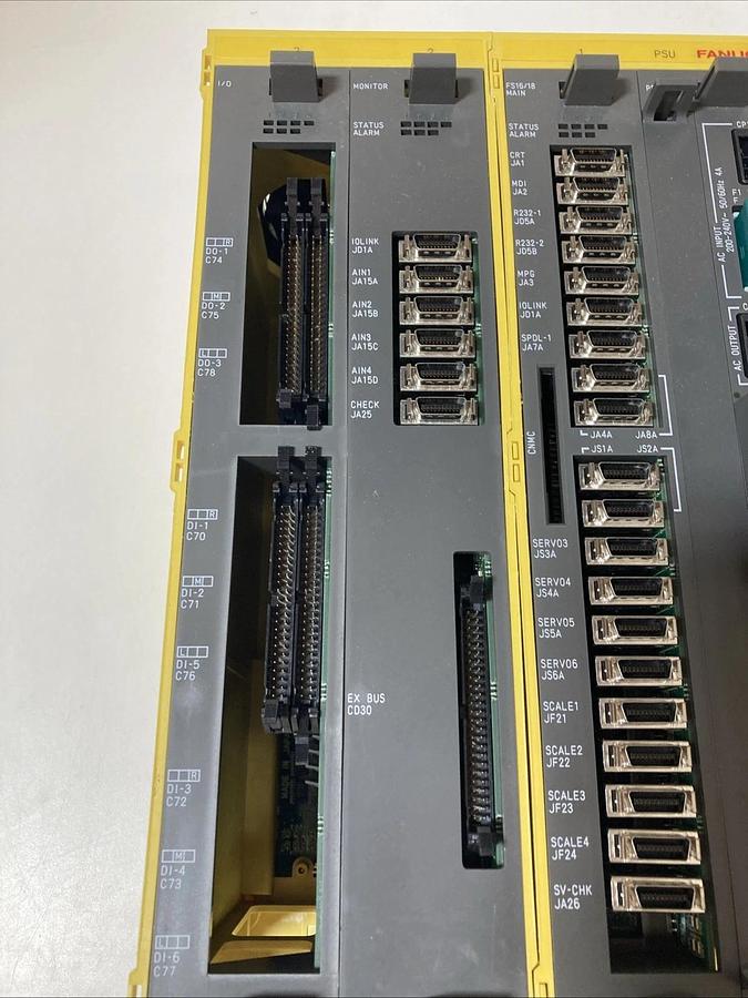 Used FANUC Roboshot Control Module Rack: I/O, Monitor, FS16/18 MAIN, PSU AI | WORKING