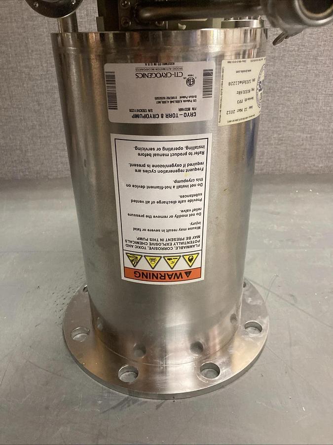 Used CTI-CRYOGENICS High Vacuum CRYO-TORR 8 CRYOPUMP 8033168R USED | U.S.A. SELLER