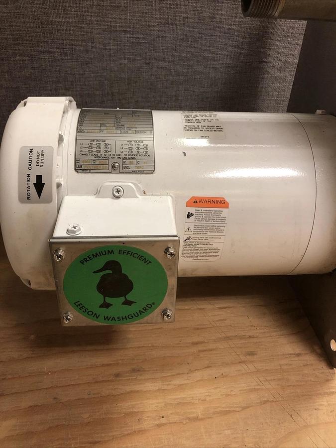 Finish Thompson av5sts3v1c4705J35 Centrifugal 3’ Sump Pump Stainless 3HP 208/460