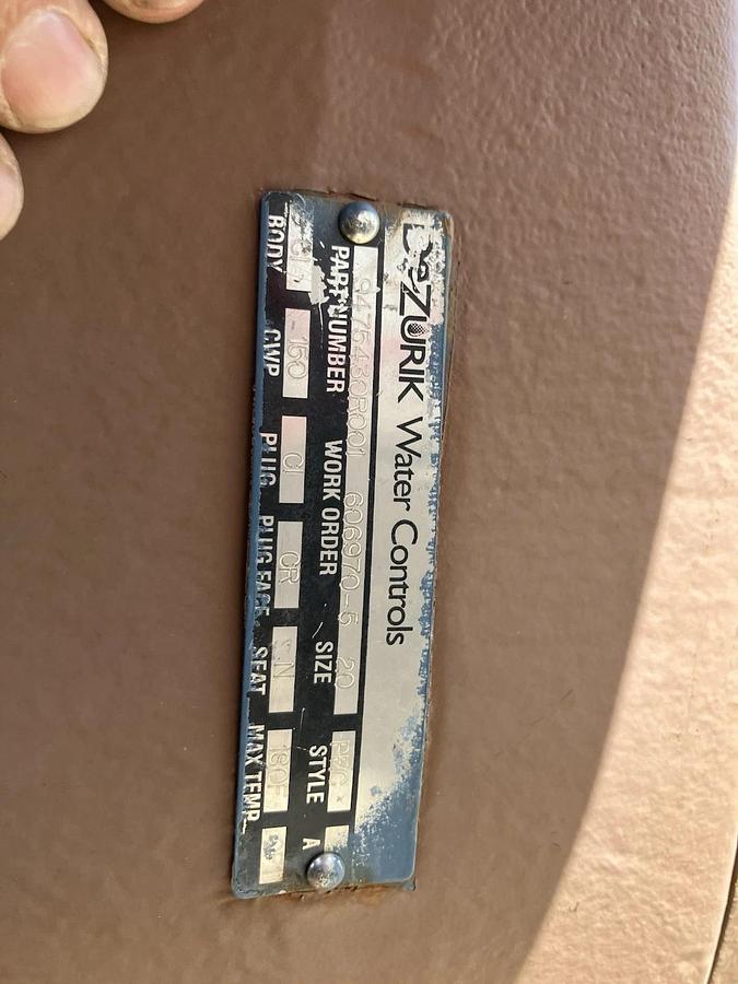 1x Giant Dezurik Valve 20in 9475430R001 Water Main Valve