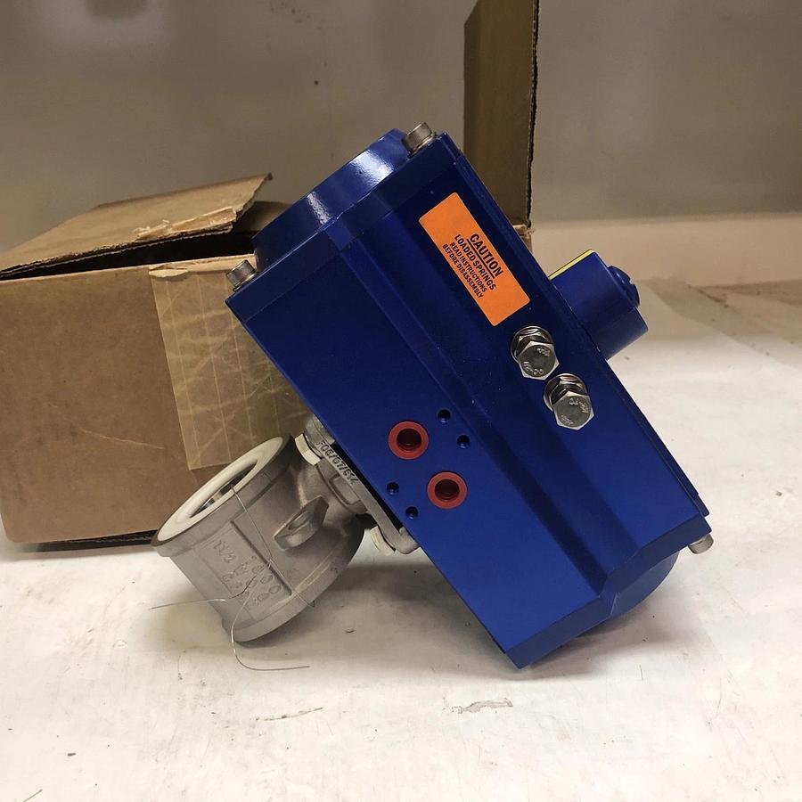 New DYNAQUIP CONTROLS P3S27AJSR07510F Pneumatically Actuated  Two-Way Ball Valve