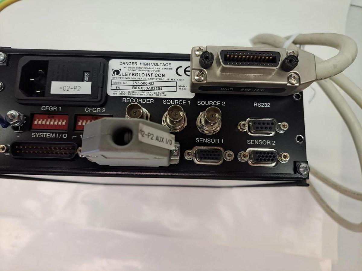 Used LEYBOLD 757-500-G2 INFICON XTC/2 DEPOSITION CONTROLLER, USED