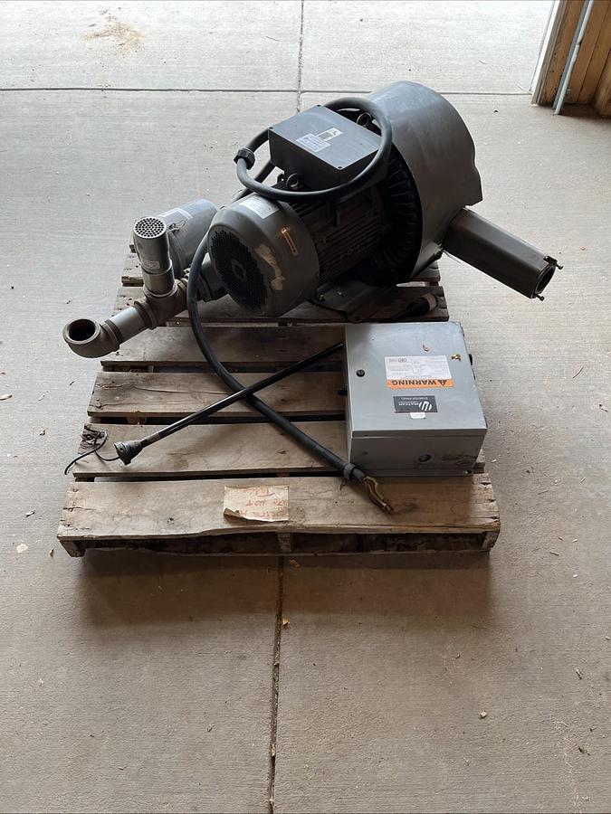 Used Good, Installed Republic HRC1102 High-Pressure Regenerative Blower | USA SELLER