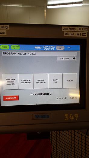 Used YAMATO 20 head weigher  Dataweigh ADW-420 MWH SOLD