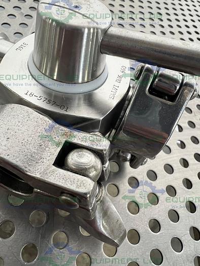 Used Pharmacia  Salvi DN6 460 4-way 316L Valve 18-5757-01 w/ 1/2" Sanitary Fitting